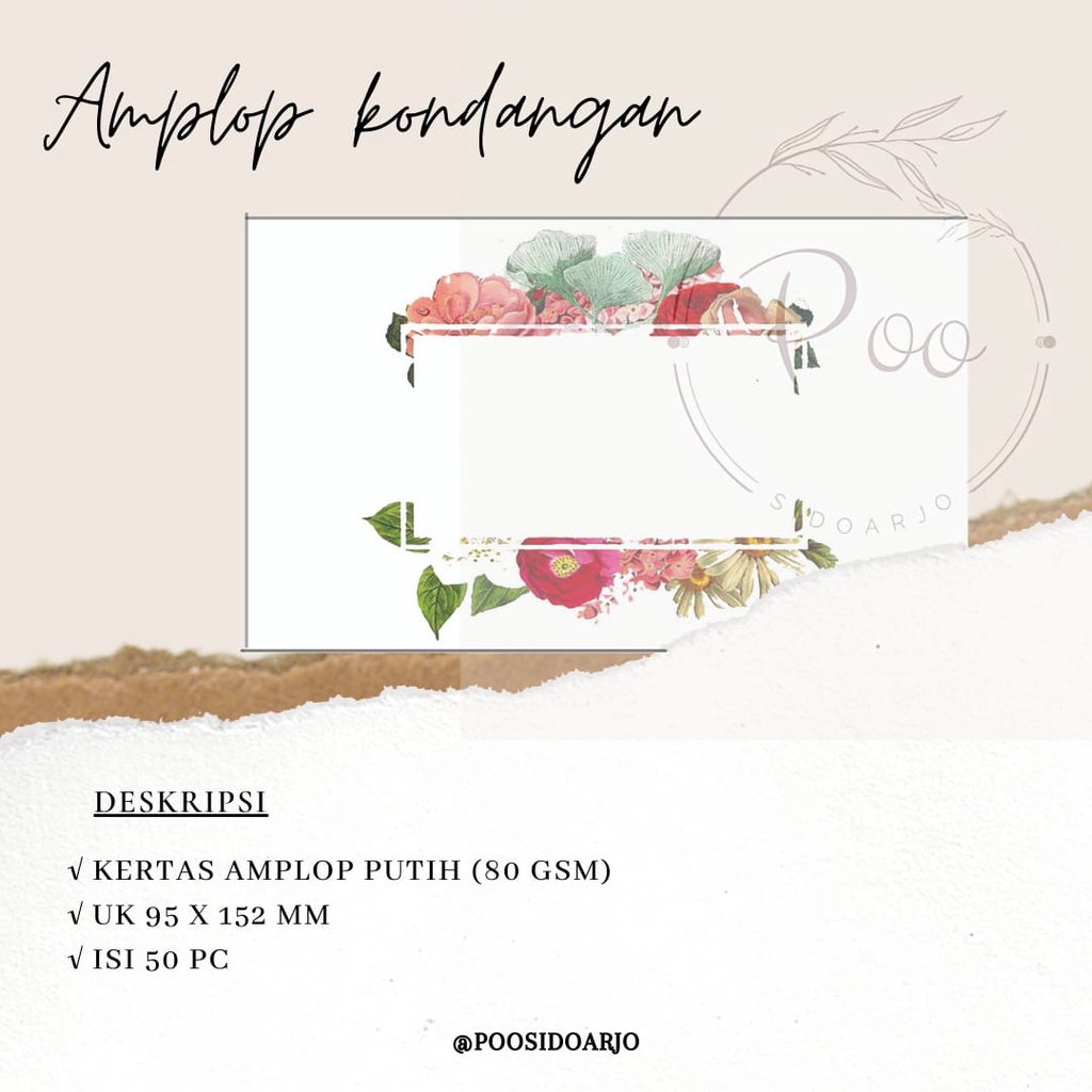 

AMPLOP KONDANGAN, AMPLOP seal, Amplop nama