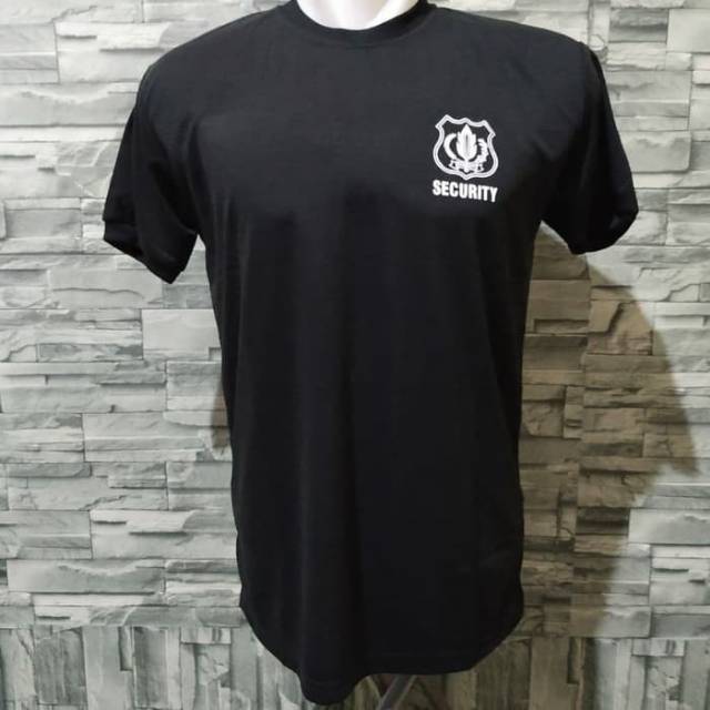 Kaos pendek security/satpam warna hitam/kaos daleman satpam