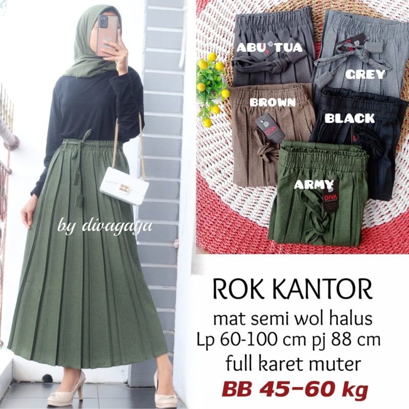 ROK KANTOR POLOS UKURAN STANDAR  LP 60-100 CM PJ 88 CM