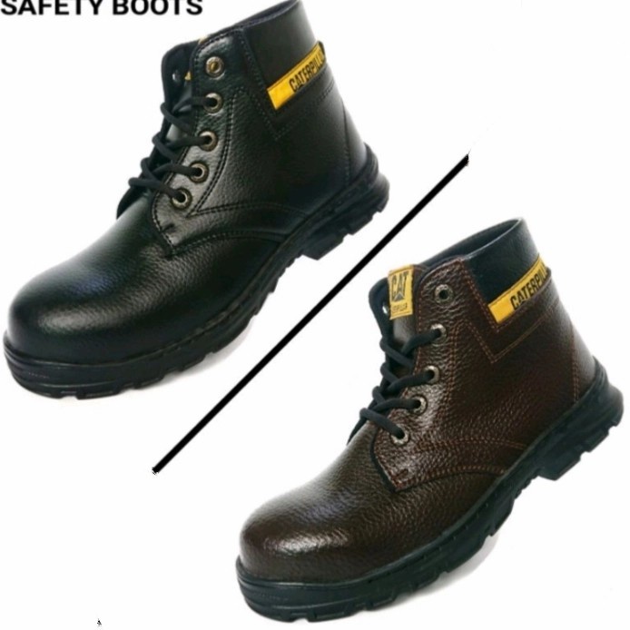 Sepatu Safety Boots Ujung Besi Fashion Pria Boots Kerja Lapangan Proyek Pabrik Kulit Premium Sefty Shoes