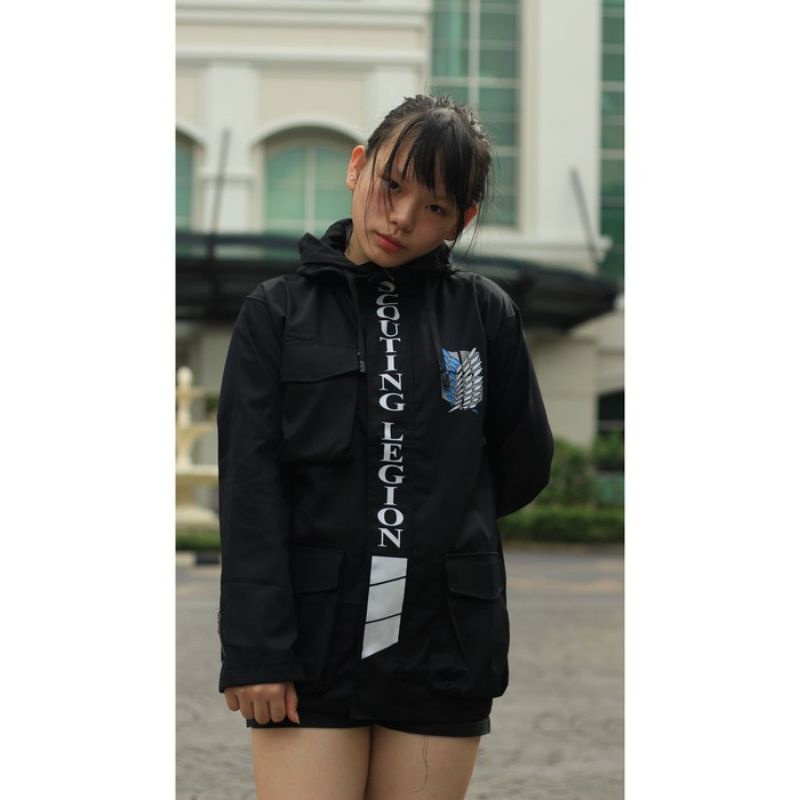 Jaket Parka Hoodie Anime SNK Singeki No Kyojin Attack On Titan