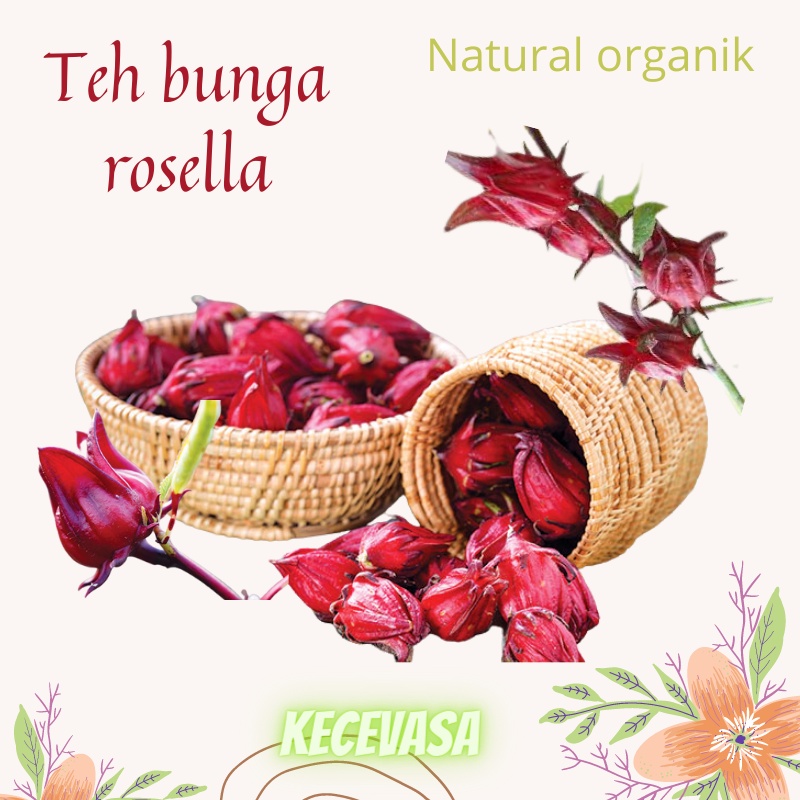 

TEH BUNGA ROSELLA UNTUK DIET ORGANIK MERAH UNGU CELUP PREMIUM KERING KECEVASA