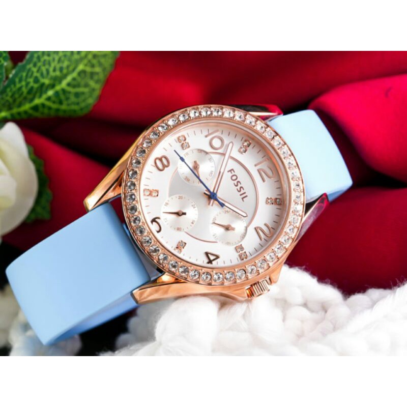 Jam Tangan Wanita Merk Fossil Original Leathers Free Box