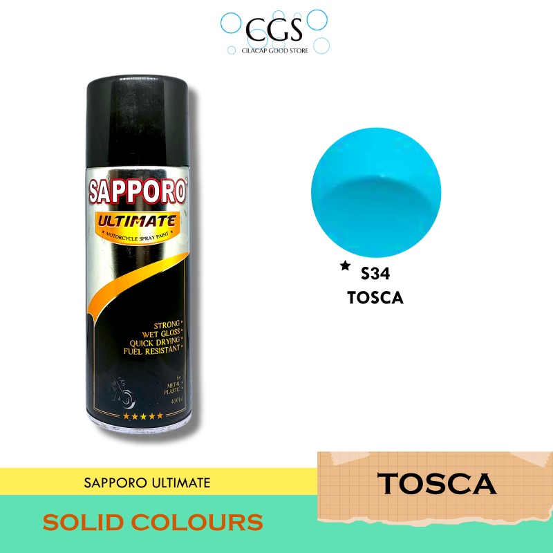 SAPPORO TOSCA S34 - cat sapporo biru tosca - cat tosca - pilok biru toska - sapporo toska - cat moto