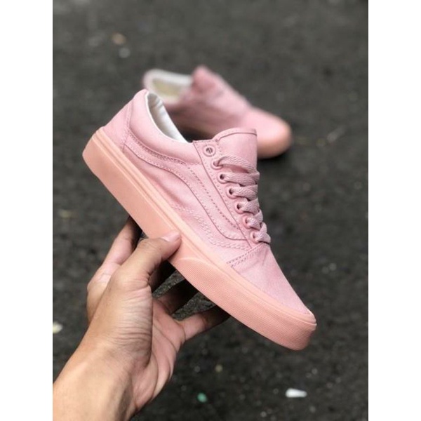 Sepatu Vans Old Skool Women Peach Pink BNIB
