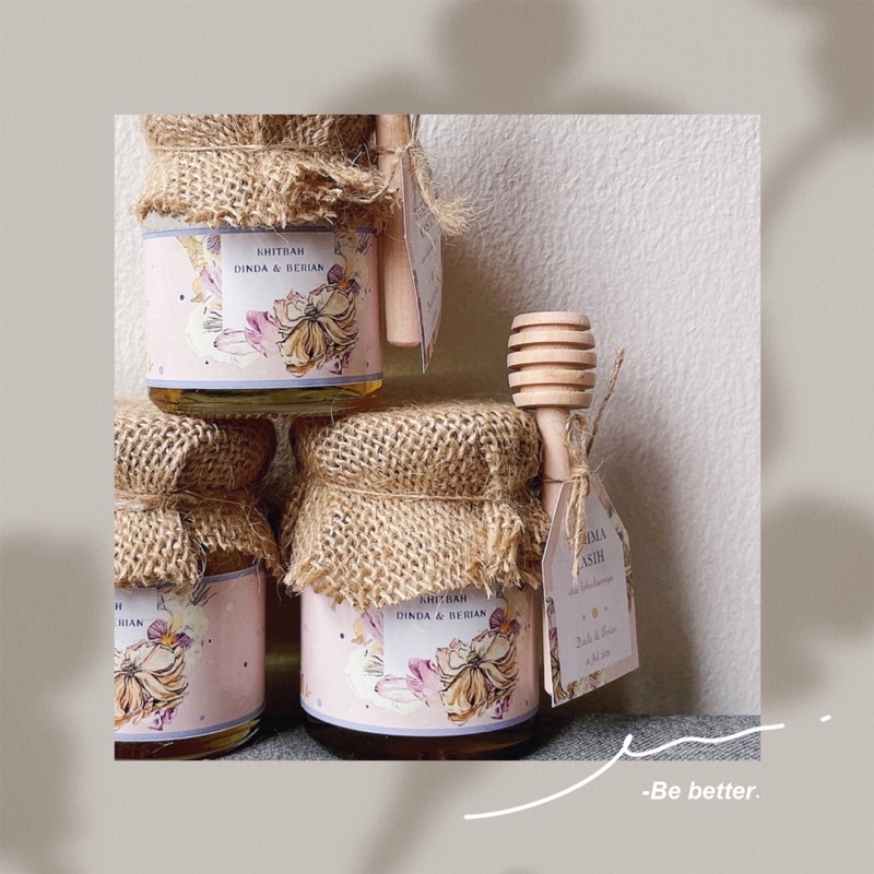 

Honey Jar (Jar Madu) souvenir hadiah ulang tahun hampers