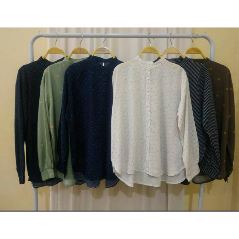 ATASAN TUNIK SANTRI DM/KEMEJA WANITA JUMBO/KEMEJA RAYON MOTIF/BLOUSE SANTRIWATI/TUNIK HARA