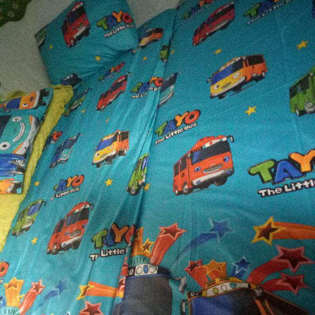 Sprei Murah Motif Anak / Sprei Murah Motif Bus / Sprei Best Seller / Sprei Motif Tayo
