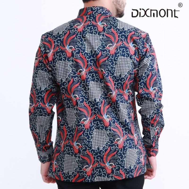 Dixmont Kemeja Pria Batik Panjang Hem BL03521