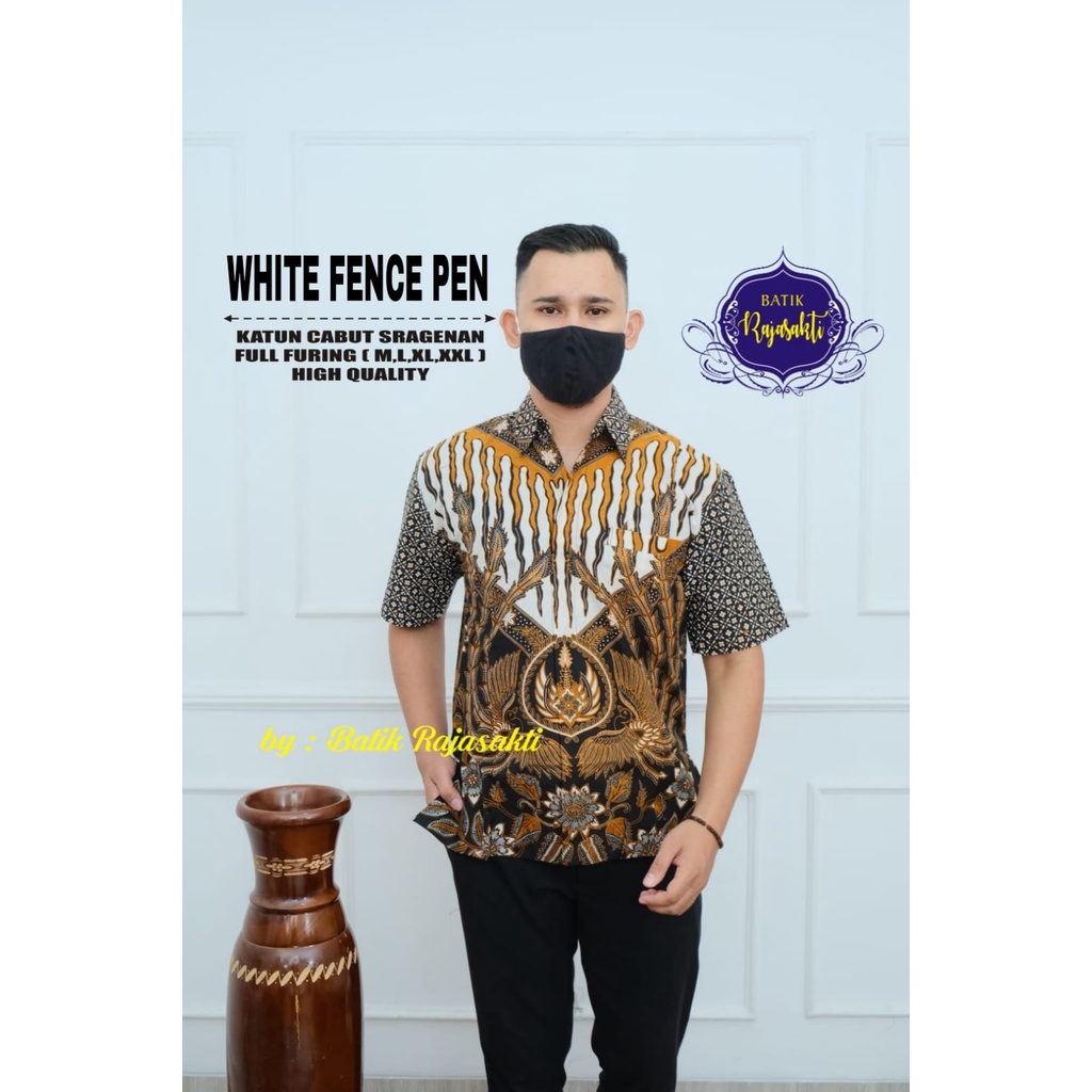 WHITE FENCE RAJASAKTI KEMEJA BATIK PRIA SOLO LENGAN PENDEK PANJANG LAPIS FURING PREMIUM JIWATRENTEM MACAM KUJANG NAJMUDDIN ABRAR WIJAYA MANUK PRING 2 RAINBOW BABON GREY 2 BLUE INDAH JOKOWIRYO PRASADO MERAK MANIZE DEVABROTO ARYOBIMO JEPUN FAWWAZ DAUN