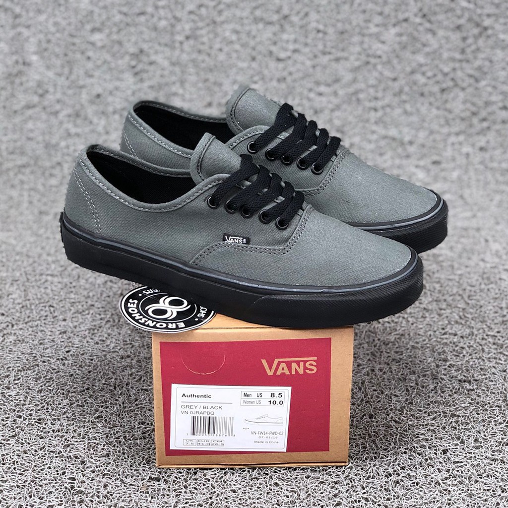 vans authentic grey black