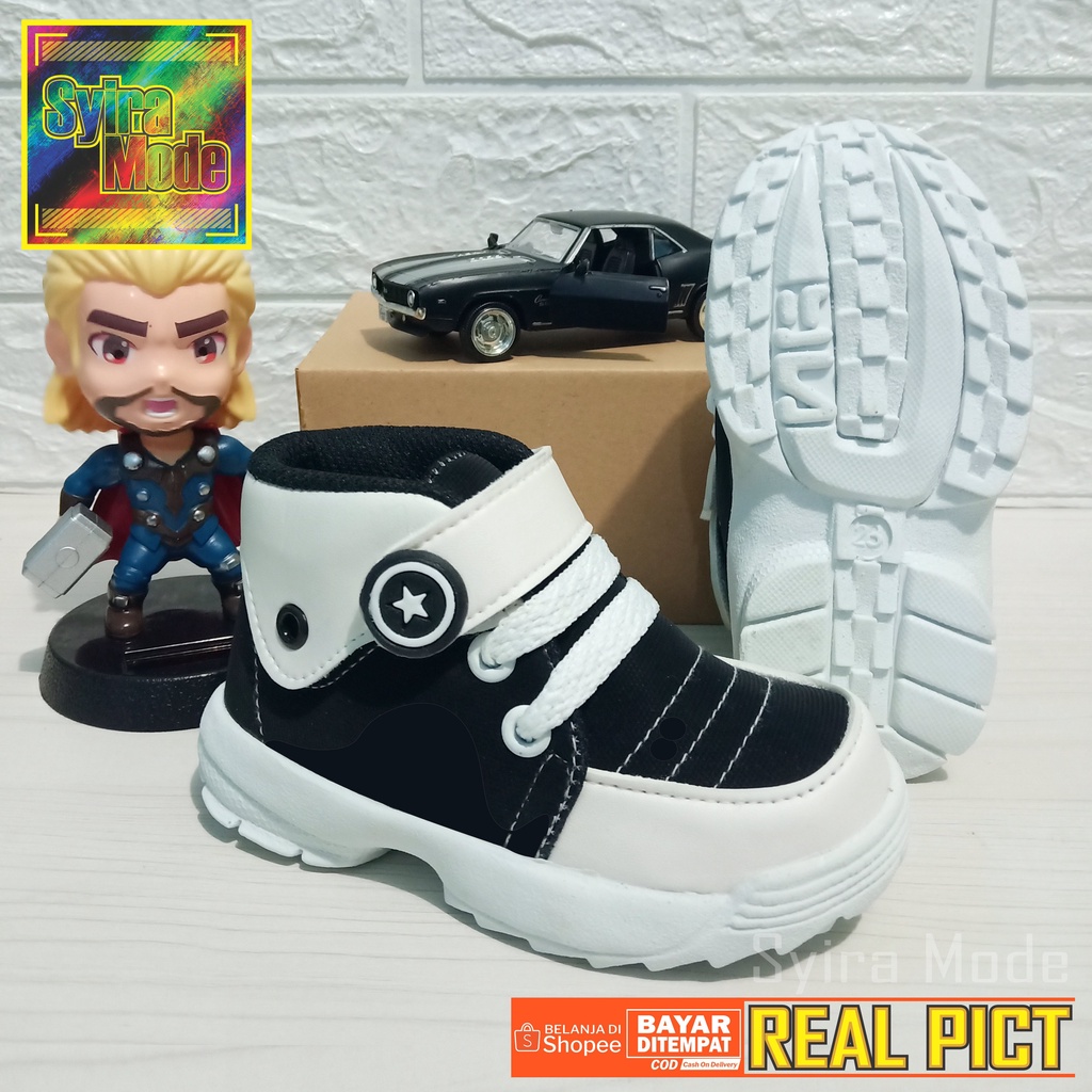 Sepatu Anak Laki-Laki / Sepatu Anak Usia 1 - 3 Tahun / Sepatu Boot Kerah Cassual