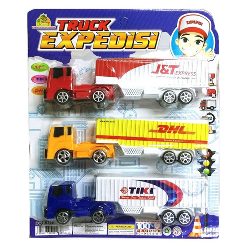 Jual PROMO Mainan Anak Laki-Laki Mobilan Truck Kurir Expedisi Paket ...