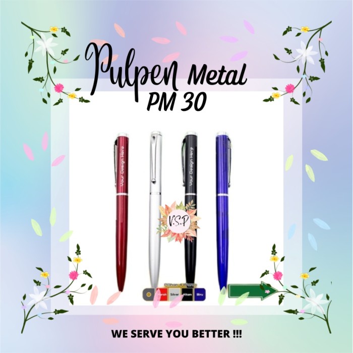 

Pulpen Metal PM 30 / Souvenir Wedding Seminar kit Murah
