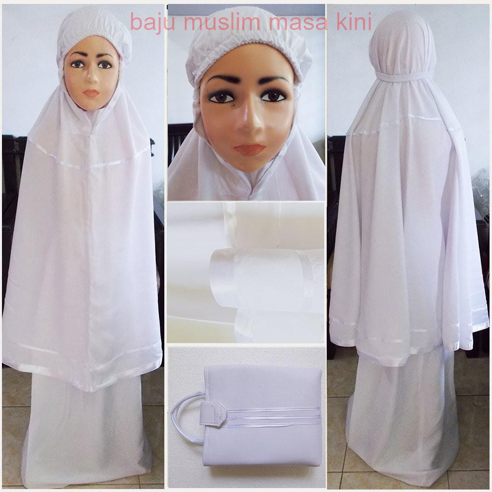 FASHION MUSLIM KEKINIAN BARU Mukena Bali Anak Polos 6-10 th warna Putih
