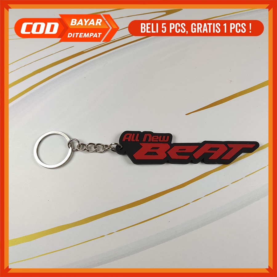 [BAYAR DITEMPAT] Gantungan Kunci karet Unik Motif All New Beat | Rubber keychain Honda Beat | bandul Kunci Premium-3