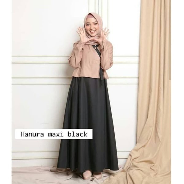 HANURA MAXI GAMIS BAJU GAMIS WANITA GAMIS REMAJA KEKINIAN BO