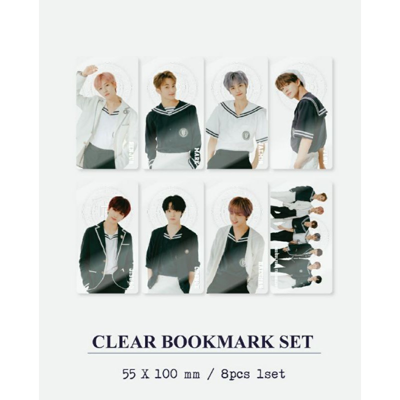 Clear Bookmark Back to School Kit 2021 NCT Dream Renjun Mark Jeno Jisung Chenle Haechan