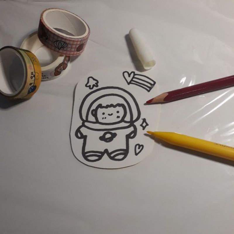 

Warm Hugs Astronaut Girl Stiker Bisa di warnai bisa untuk jurnal
