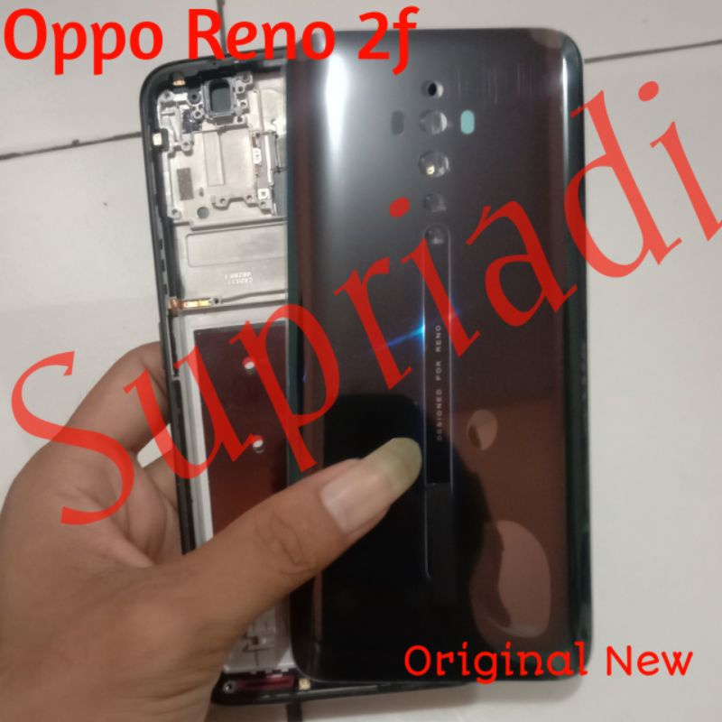 Backdoor + Frame lcd Tutup Baterai Back Casing Housing Full set OPPO Reno 2f Reno 2 F Ori