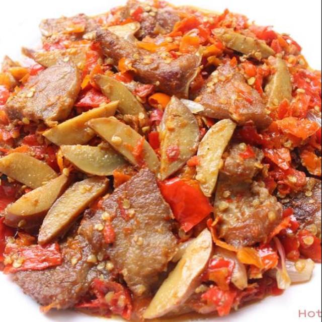 Dendeng sapi+ jengkol balado 1kg