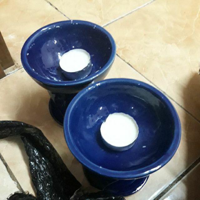 Paket Tungku Aromaterapi Jumbo Bulat Keramik Full Glasir