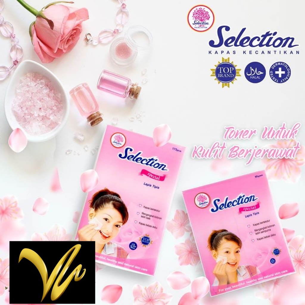 SELECTION Kapas Kecantikan Tebal, Tipis, Oval, Bulat-Cotton Bud-Korek Kuping make Up Remover (Victoria)