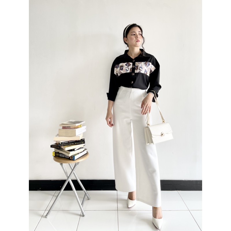 Solla Top (Atasan kemeja semi formal, elegant look)