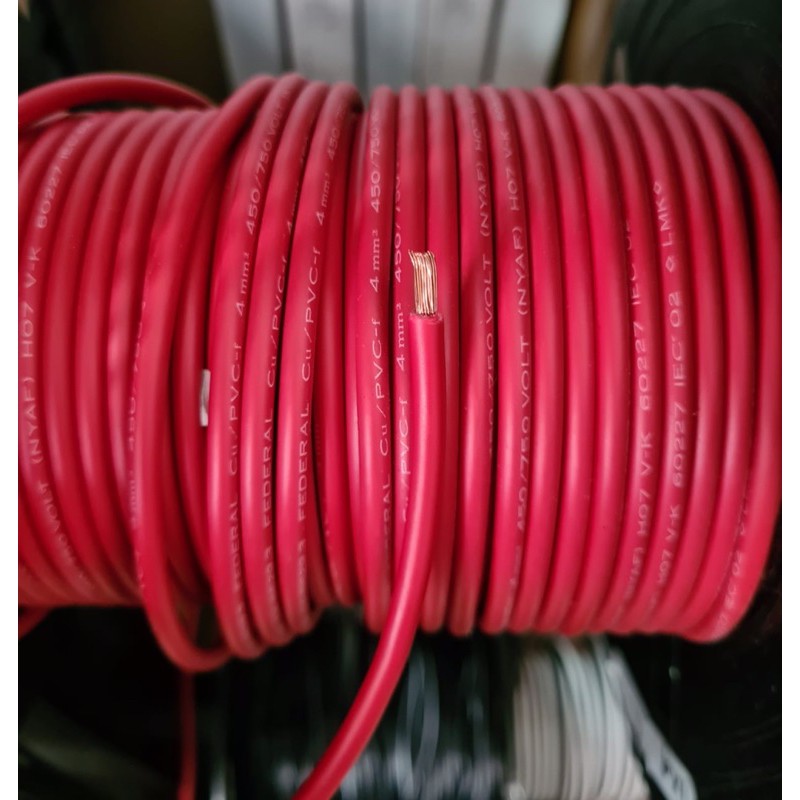 Cable 1x4mm Merah Untuk Radio