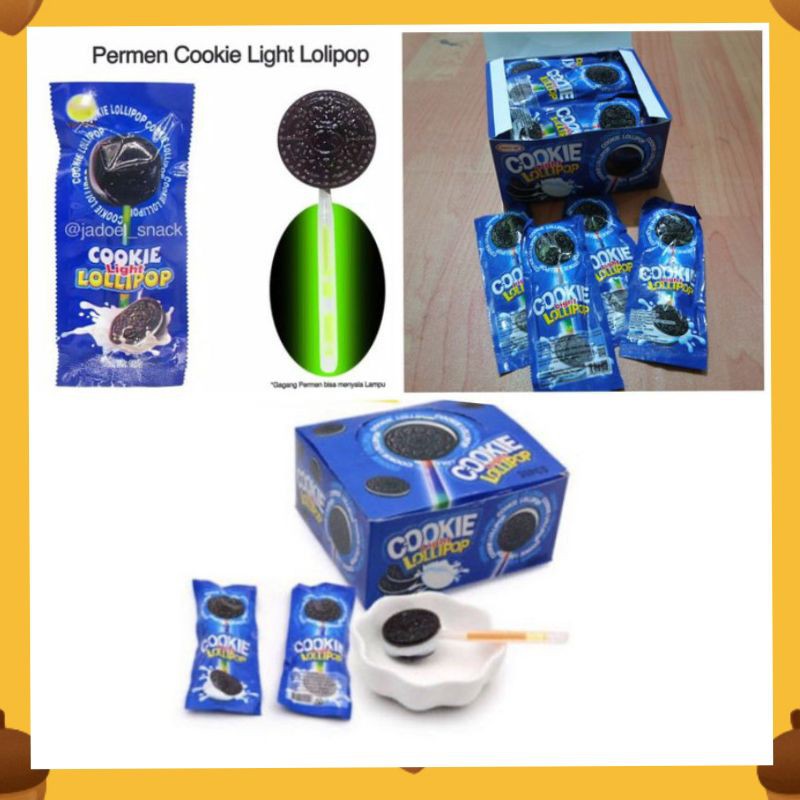 

Cokie Light Permen Loly Keras Rasa Cokies Ala Oreo isi 30 pcs/box