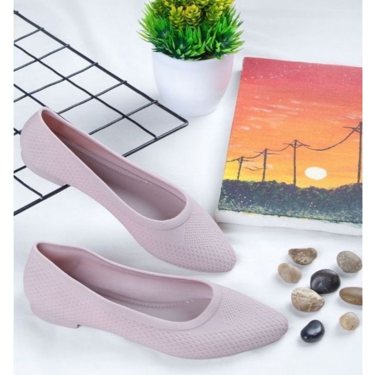 Sepatu flat shoes wanita Karet Jelly Wanita Porto BTS