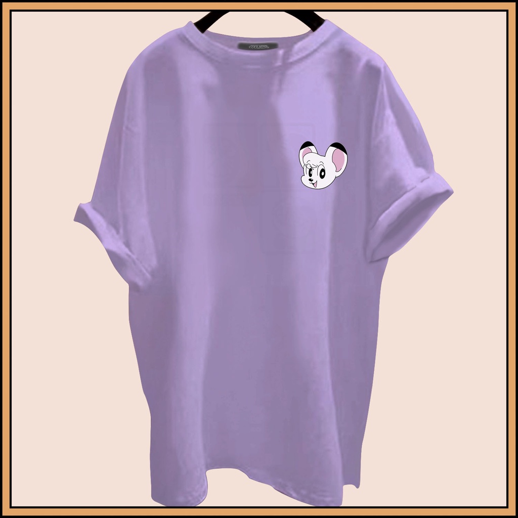 CALVIERO SHOP - BAJU KAOS ATASAN WANITA PRINT QIMBA HEAD LOGO GALAXY PRINT