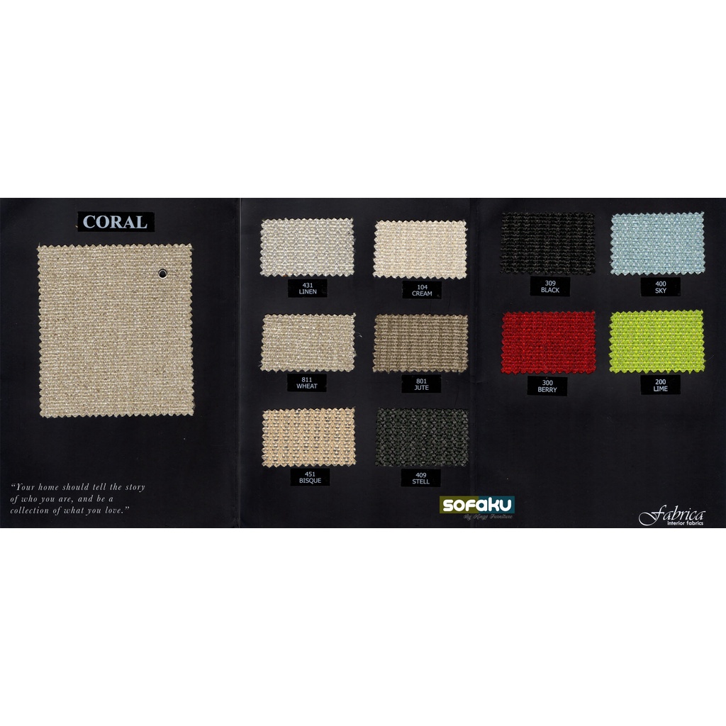 FABRICA Coral - Kain Fabrica Premium Motif Garis Sarung Sofa Bantal - Bahan Mebel Furniture - Bahan 