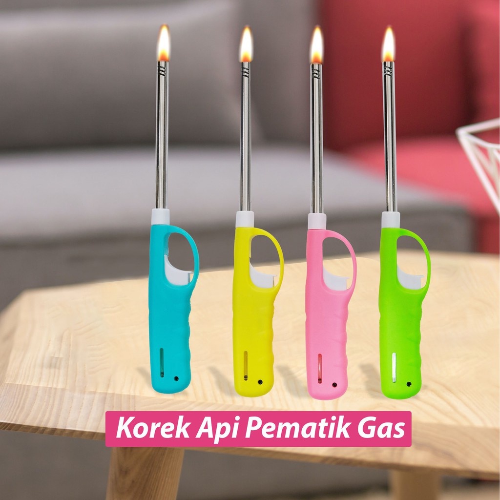 [Z162] Korek Api Gas - Alat Pematik Api Kompor Lilin Lighter Multifungsi Oven - Tongkat Panjang