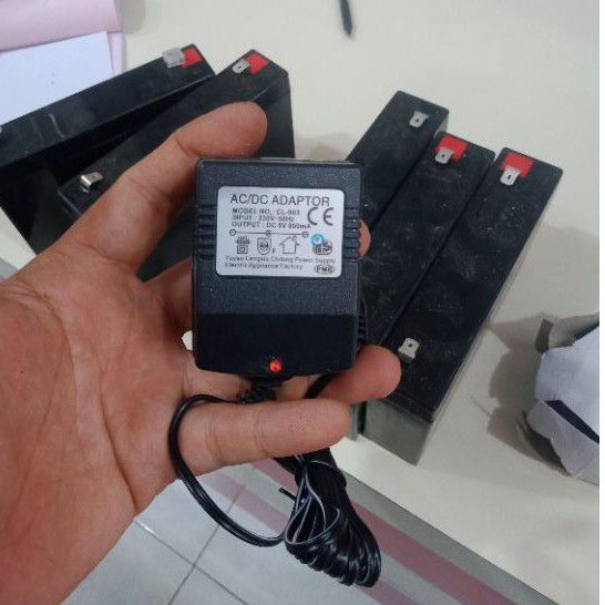 BATERAI CHARGER AKI PMB ORIGINAL 6V800mA CASAN AKI