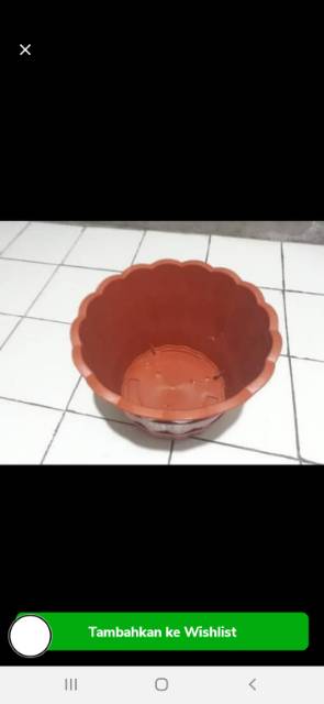 COD - POT BUNGA JUMBO 40 CM MOTIF KAYU 40cm TERMURAH