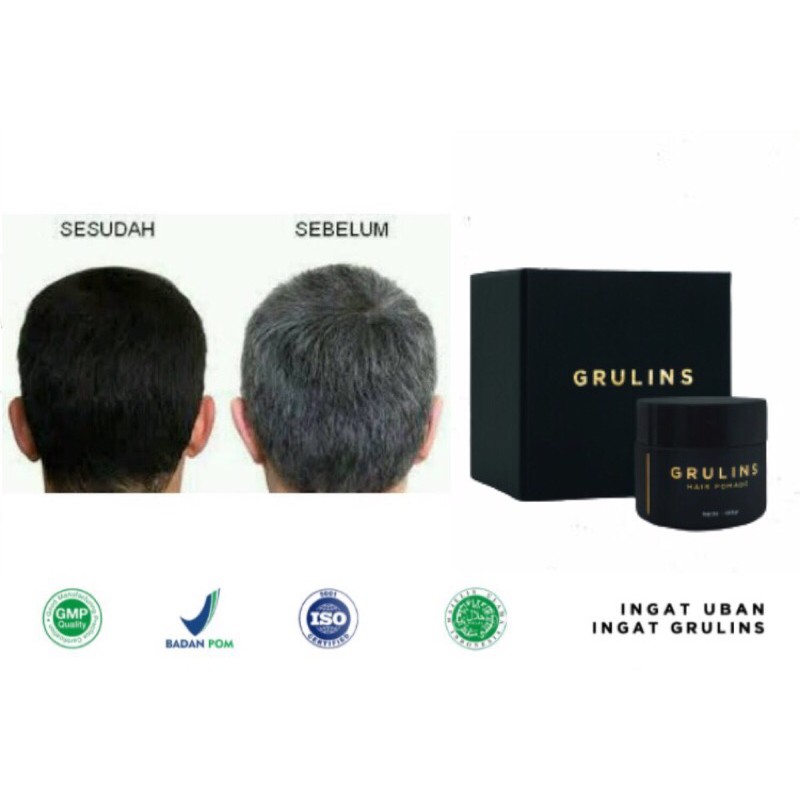 Pomade Penghitam Uban Grulins