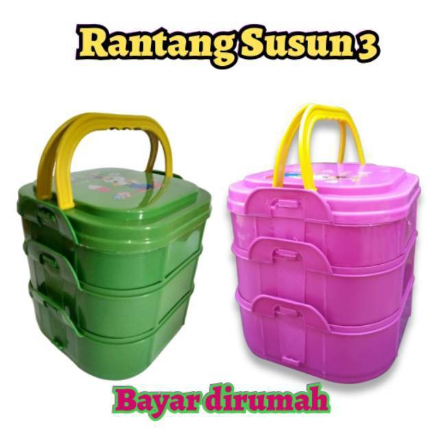 RANTANG SUSUN 3 PLASTIK RANTANG SUSUN 3 RANTANG SUSUN HAJATAN RANTANG SUSUN MURAH