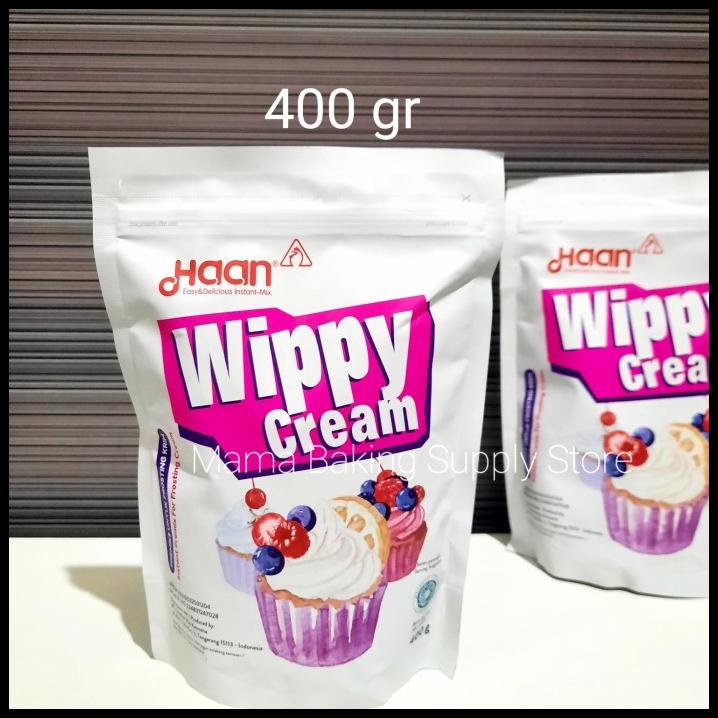 

Haan Whippy Cream Besar Whip Cream Bubuk Whipping Krim 400 Gr