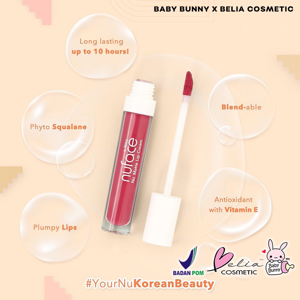 ❤ BELIA ❤ NUFACE Lip Cream &amp; Tint Series | Matte | Juicy LipTint | Kosmetik Bibir | Korean Series | Grape Strawberry Peach Juice Korea Namsan Jeju Gangnam Nami Incheon Donghae Busan Ulsan Seoul Daegu Itaewon | BPOM