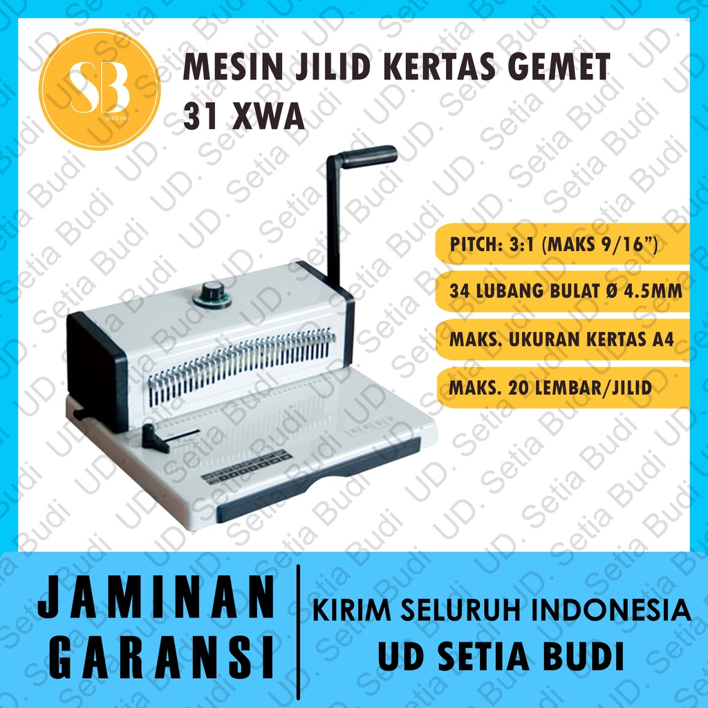 Mesin Jilid GEMET 31 XWA 3:1 A4 Binding Machine 31XWA