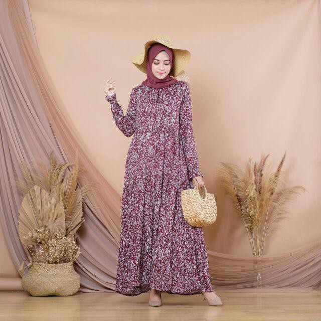 ABA AGEN BAJU HOMEY DRESS GAMIS DEYA BAHAN KATUN-DEYA 1 MARON