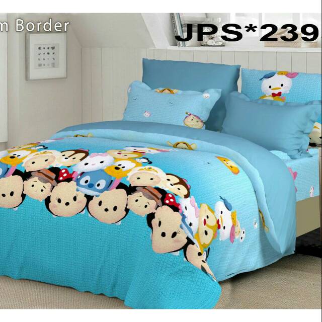 Sprei tsum tsum anak katun jepang import