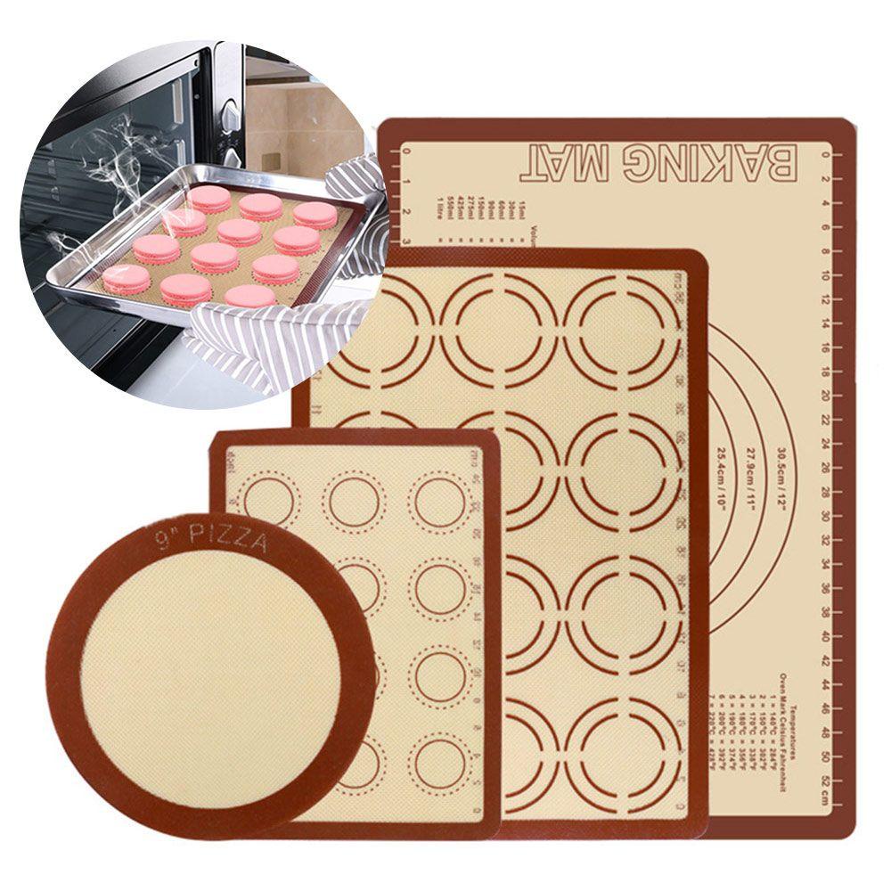 Solighter Silicone Baking Mat Besar Adonan Roti Rolling Oven Liner Fondant Mat Pastry Making