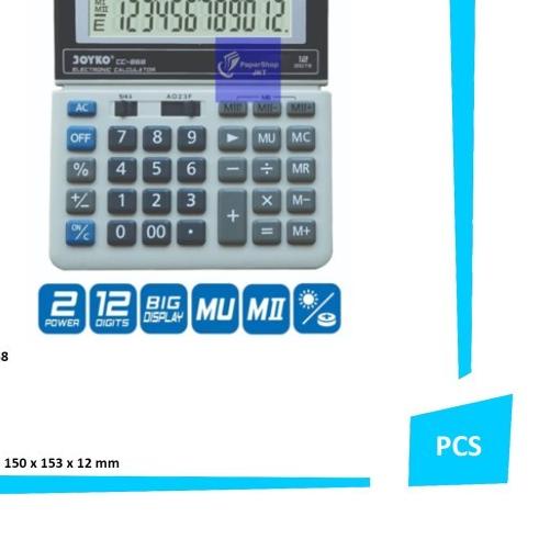 

✳ [ ECER ] Kalkulator 12 Digits Joyko CC-868 ❊