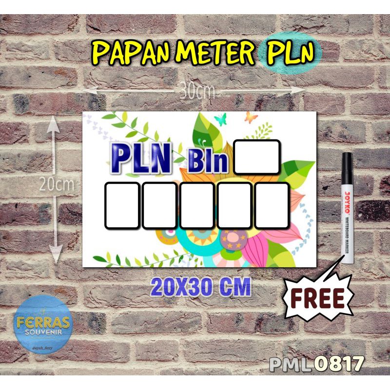 

Ferras Papan Meter Listrik PLN PAM motif Unik - Flower 17