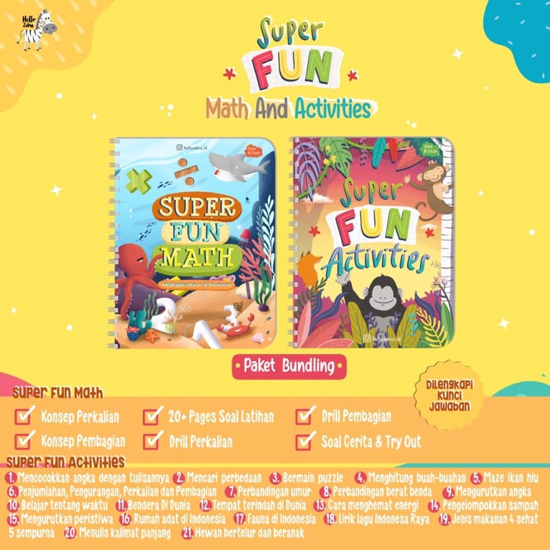 

BUKU ANAK SUPER FUN MATH & FUN AKTIVITIES (READY STOCK)