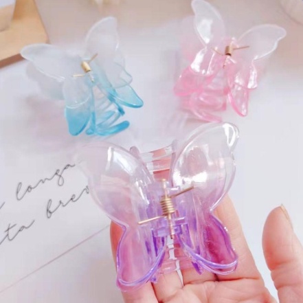 PREMIUM DOUBLE BUTTERFLY KOREAN HAIR CLAW - Jepit Rambut Korea - Jepitan Rambut Kupu Kupu Tumpuk