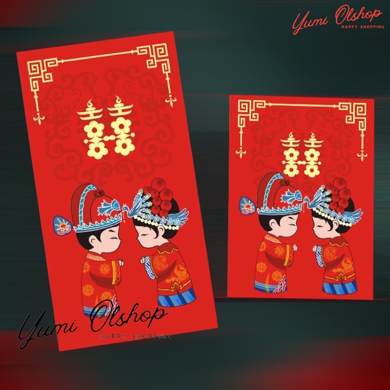 【10Lembar】Kertas Angpao shuangxi wedding/ chinese wedding teapai