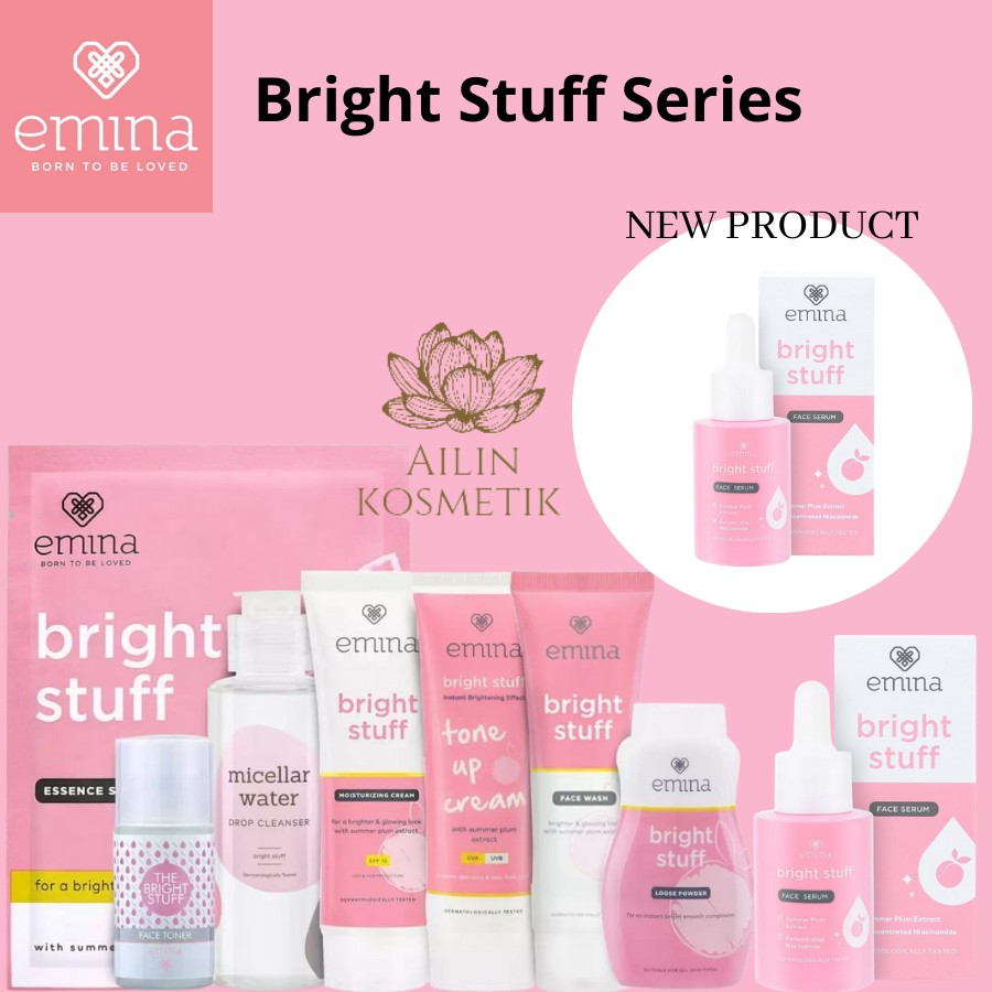 EMINA Bright Stuff Series dan Acne Prone | Emina Moisturizing Cream Toner Face Wash | Serum